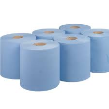 Blue Centrefeed 2 Ply Tissue Roll 1x6