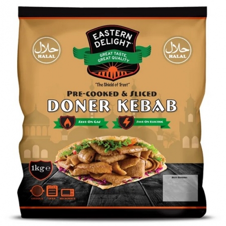 Halal Pre Cooked & Cut Chicken Doner Kebab 1x1kg