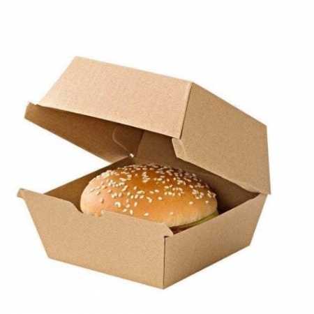 Bb4" Kraft Brown & White Burger Box 200pcs