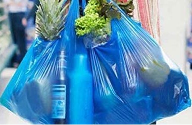 Large Blue Carrier Bags 11x17x21 800s